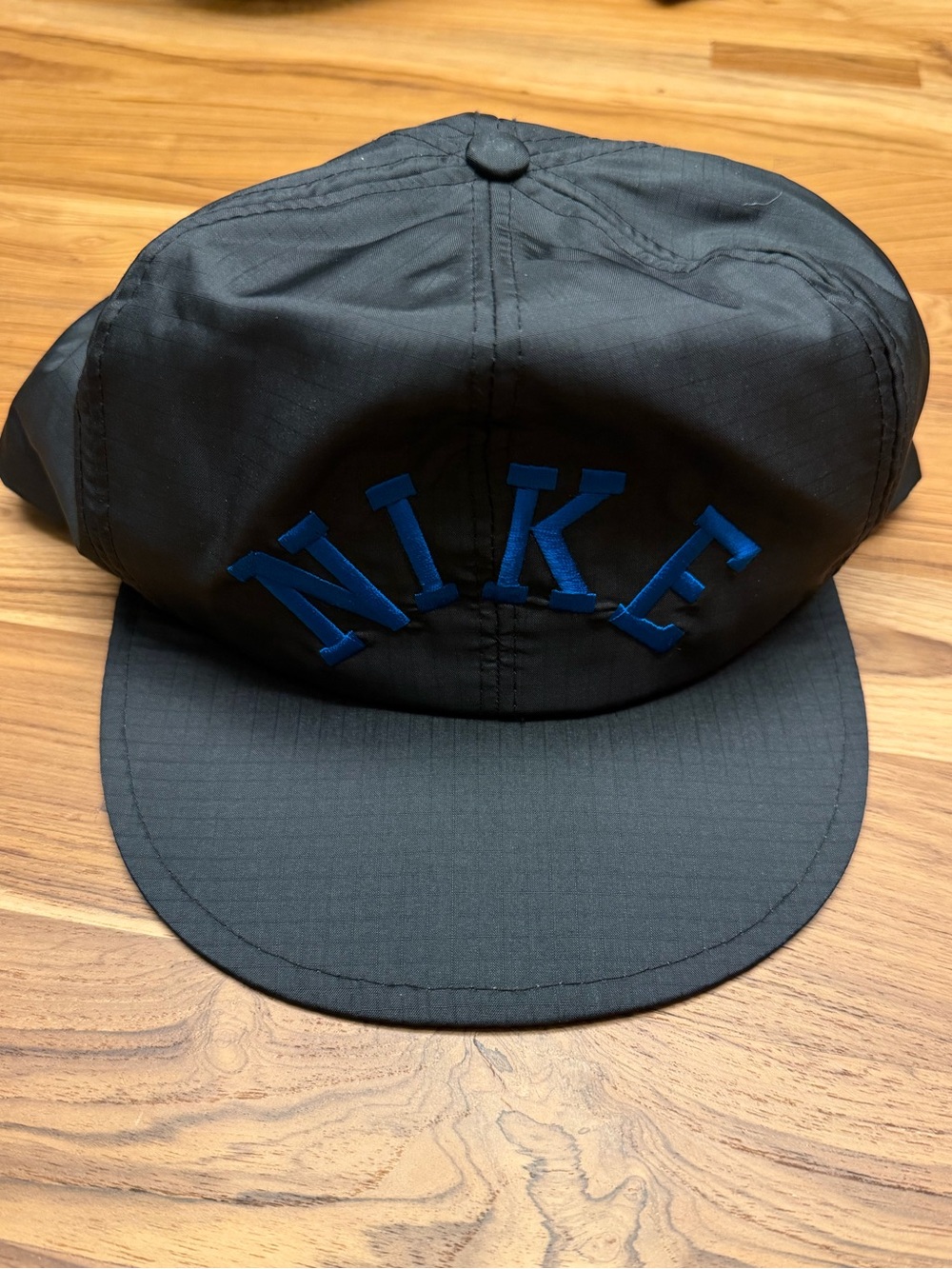 Nike Black Cap with Blue Logo - Men’s Accessory Vintage -Rare!